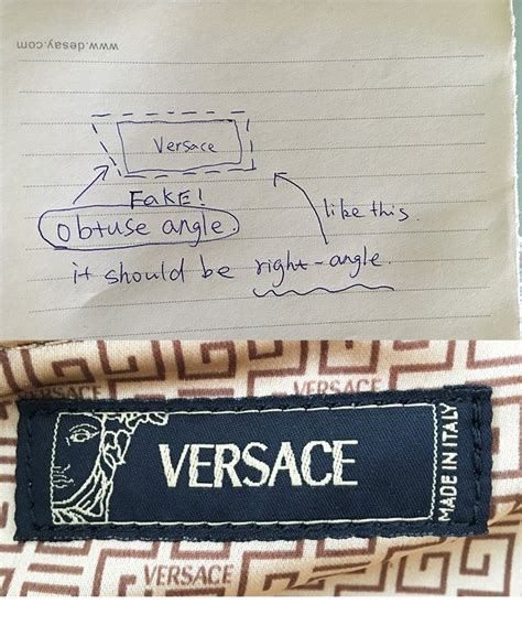 versace label fake